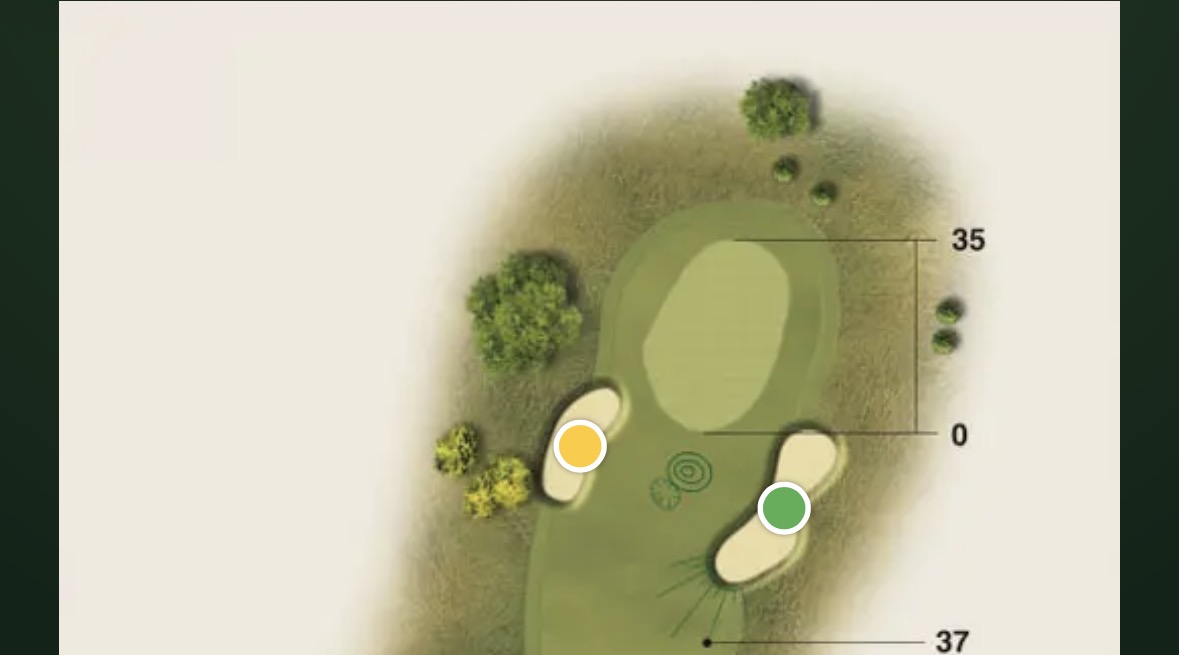 Bunker map showing amber and green status dots
