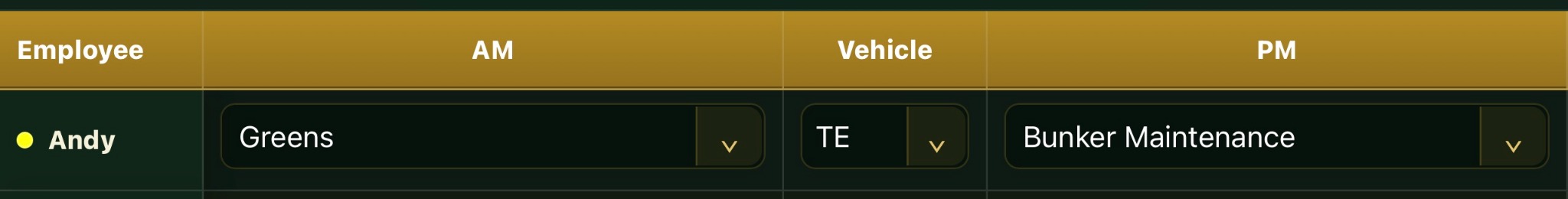 Daily Jobs row in phone landscape view