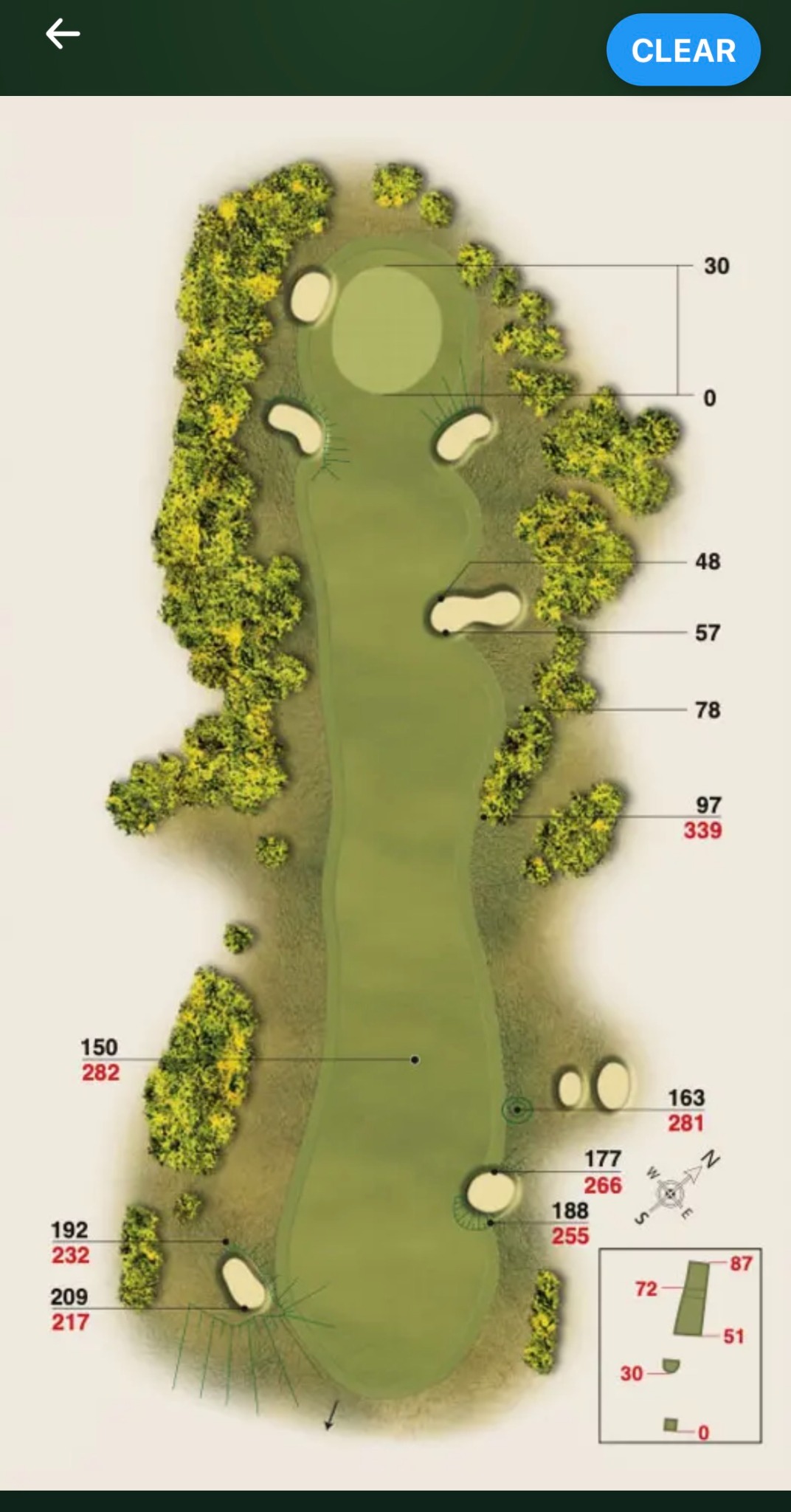 Snagging hole map before a pin is placed