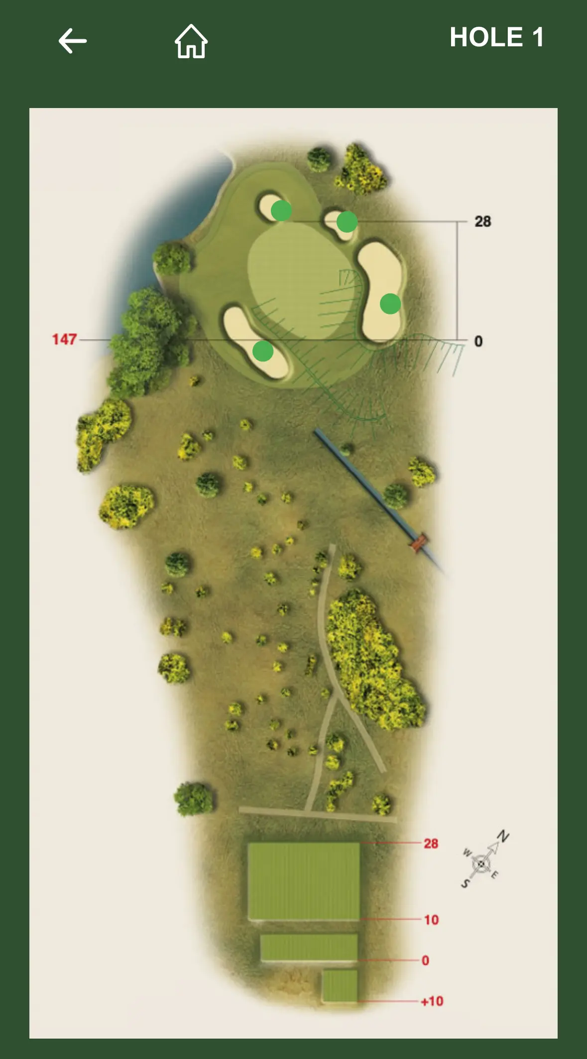 Hole preview with bunker markers (picture 8)